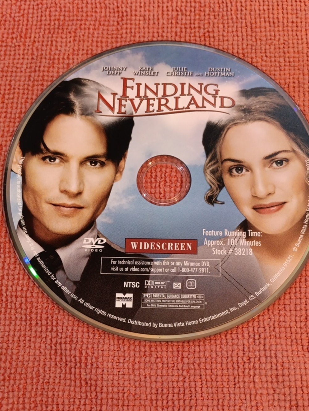 2/$8 Finding Neverland Widescreen DVD *NO CASE*